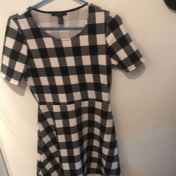 Light and Bright Forever 21 black and white checkered summer dress Rare - Picture 2 of 6
